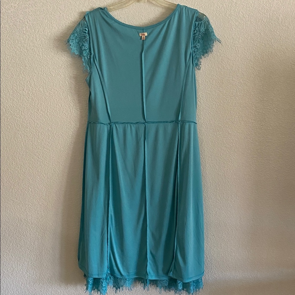 REBA Turquoise Lace Midi Dress - Picture 10 of 16